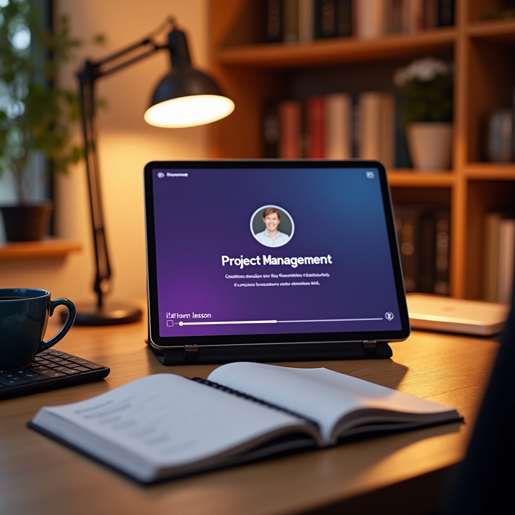 Online képzési modul képernyőn